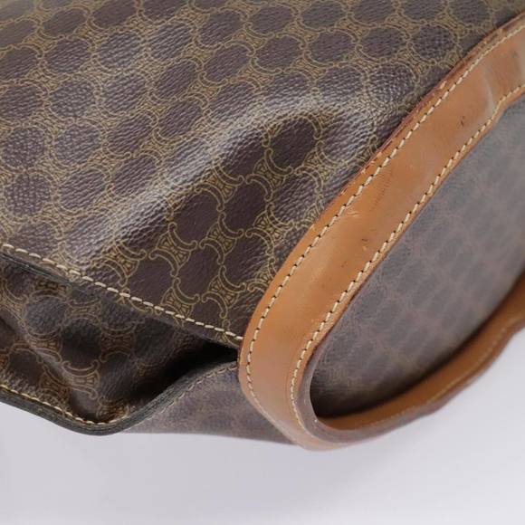 CELINE Macadam Canvas Shoulder Bag PVC Leather Brown Auth 92566 - Picture 15 of 16